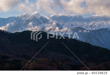 鹿島槍ヶ岳の夕景 60539629