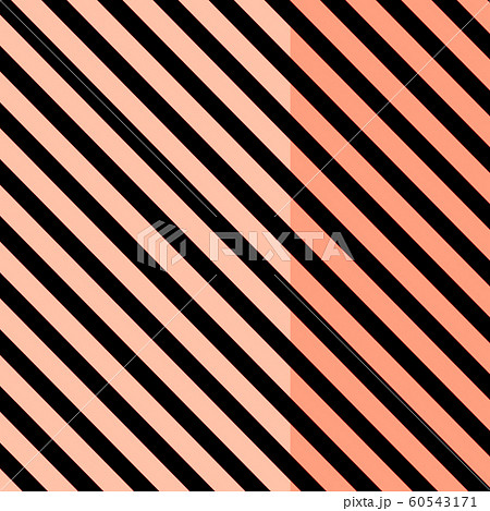 オレンジと黒の斜めボーダーの２トーン背景のイラスト素材