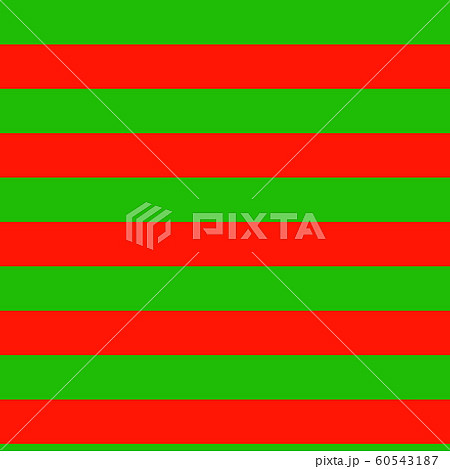 緑と赤の太いボーダー柄の背景のイラスト素材