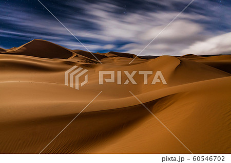 Amazing views of the Sahara desert under the night starry sky. 60546702