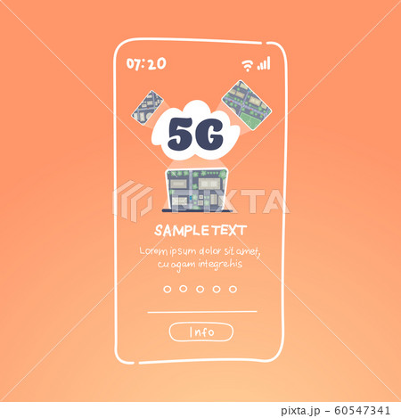 5G data cloud digital devices network online communication wireless system connection concept fifth innovative generation of high speed internet smartphone screen online mobile app copy space 5G data cloud digital devices network online communication wireless system connection concept fifth innovative generation of high speed internet smartphone screen online mobile app copy space 60547341