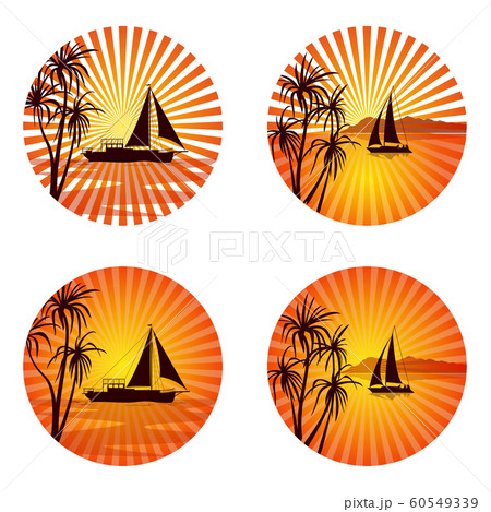 Icons with Palms and Ships 60549339