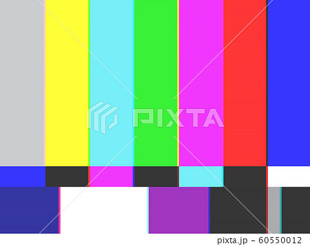 放送終了画面ノイズありのイラスト素材
