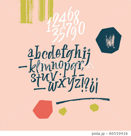 Handwritten font. Script. Latin calligraphic set 60550416