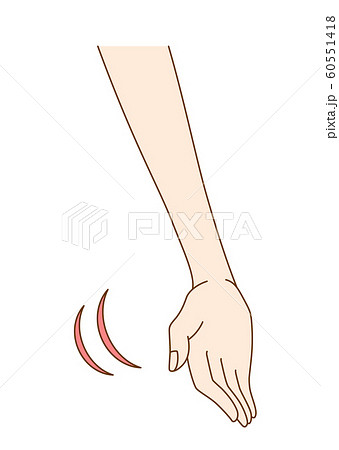 手を差し出す女性の手元 60551418