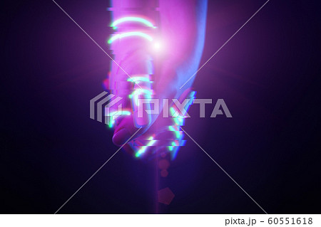 Man holds the hand of a robot created by digital technology. The friendship of man and technology. Man holds the hand of a robot created by digital technology. The friendship of man and technology. 60551618