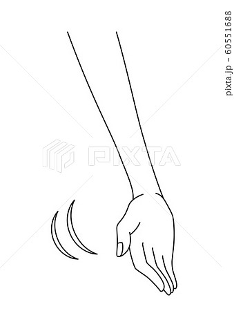 手を差し出す女性の手元 60551688