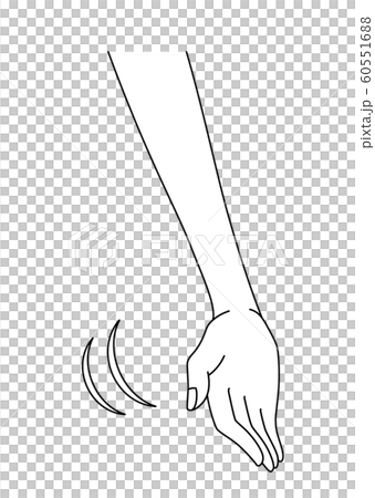手を差し出す女性の手元 60551688