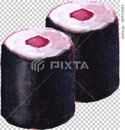 Teppan-maki, two watercolors [sushi] [Japanese style] [Japanese culture] 60552061