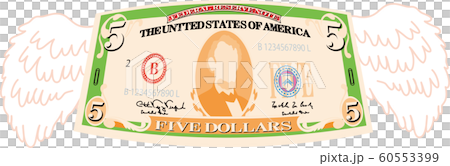 錢美元五美元鈔票美國 錢美元五美元鈔票美國 60553399