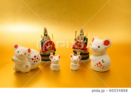 ねずみ年年賀状素材(年賀状素材・正月素材) ねずみ年年賀状素材(年賀状素材・正月素材) 60554898