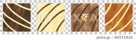 Chocolate Square Valentine watercolor illustration material Chocolate Square Valentine watercolor illustration material 60555920