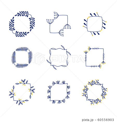 set of vector flower frames set of vector flower frames 60556903