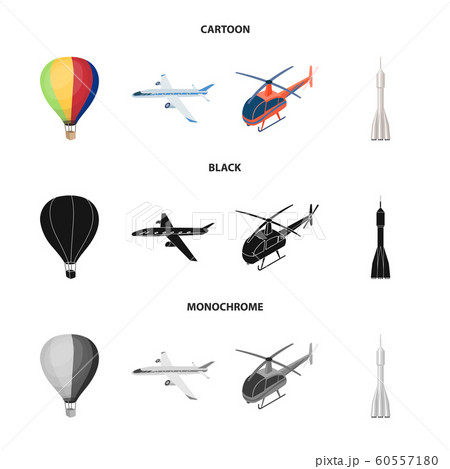 Isolated object of transport and object symbol. Set of transport and gliding vector icon for stock. 60557180