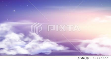 Fantasy sky. Beautiful fairy skies, fantastic dream clouds and fabulous cloudy sky pastel colors vector background illustration Fantasy sky. Beautiful fairy skies, fantastic dream clouds and fabulous cloudy sky pastel colors vector background illustration 60557872