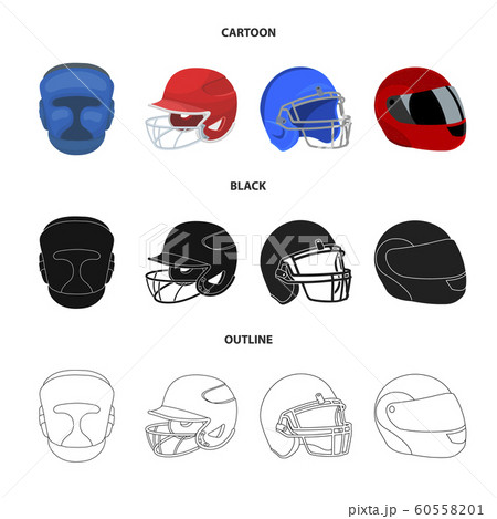 Isolated object of helmet and sport icon. Collection of helmet and moto vector icon for stock. Isolated object of helmet and sport icon. Collection of helmet and moto vector icon for stock. 60558201