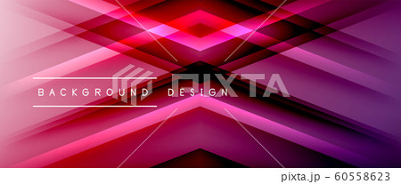 Arrow lines, technology digital template with shadows and lights on gradient background. Trendy simple fluid color gradient abstract background with dynamic straight shadow lines effect Arrow lines, technology digital template with shadows and lights on gradient background. Trendy simple fluid color gradient abstract background with dynamic straight shadow lines effect 60558623