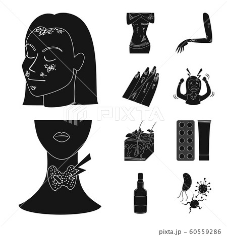 Isolated object of healthcare and medical icon. Set of healthcare and dermatology vector icon for stock. 60559286
