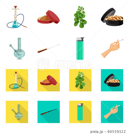 Vector design of refuse and stop icon. Collection of refuse and habit stock vector illustration. Vector design of refuse and stop icon. Collection of refuse and habit stock vector illustration. 60559322
