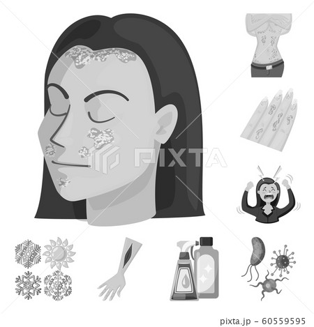 Vector design of medical and pain logo. Collection of medical and disease stock symbol for web. 60559595
