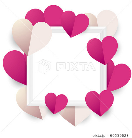 ハート フレームのイラスト素材