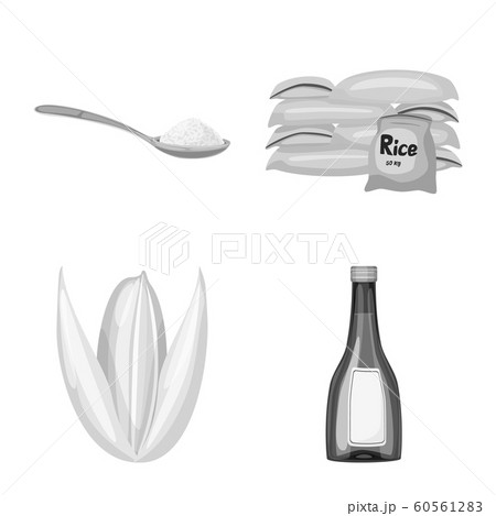 Isolated object of food and organic icon. Collection of food and agricultural stock vector illustration. 60561283