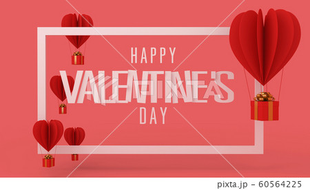 Valentine's day concept background, Love card, 3d rendering. Valentine's day concept background, Love card, 3d rendering. 60564225