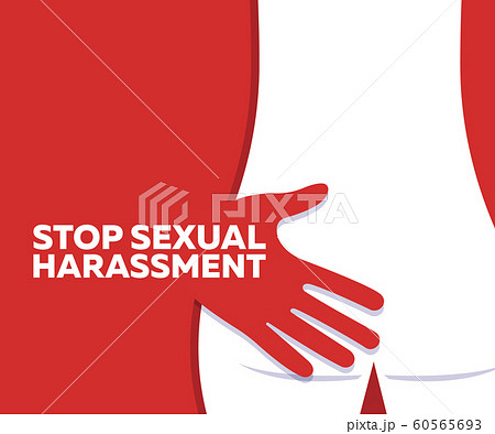 Stop Sexual Harassment and Bulling Banner on Red 60565693