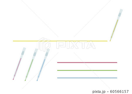 シンプルなラインマーカー4色のイラスト素材 60566157 Pixta