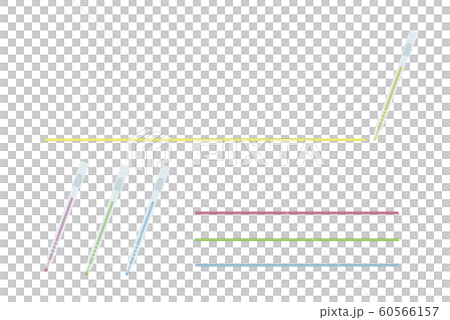 シンプルなラインマーカー4色のイラスト素材