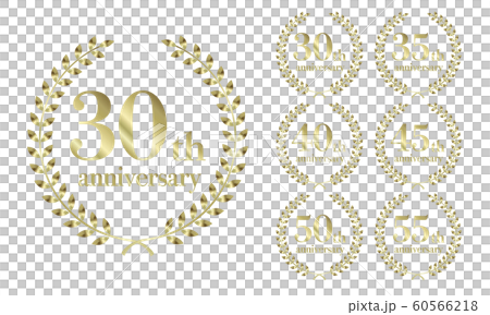 Laurel Wreath Anniversary Gold - Stock Illustration [60566218] - PIXTA