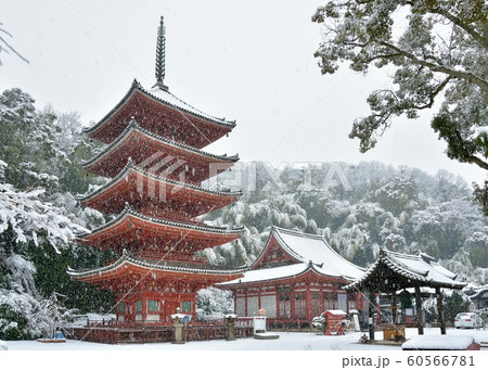 明王院の雪景色 明王院の雪景色 60566781