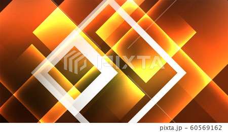Shiny neon design square shape abstract background. Retro vector abstract design banner template Shiny neon design square shape abstract background. Retro vector abstract design banner template 60569162