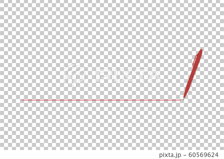 用記號筆劃一條線（thin_red）-插圖素材 [60569624] - PIXTA圖庫