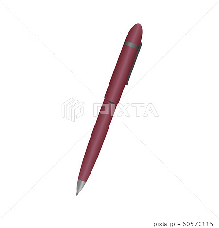 シンプルなボールペン 赤 のイラスト素材