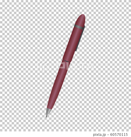 シンプルなボールペン 赤 のイラスト素材