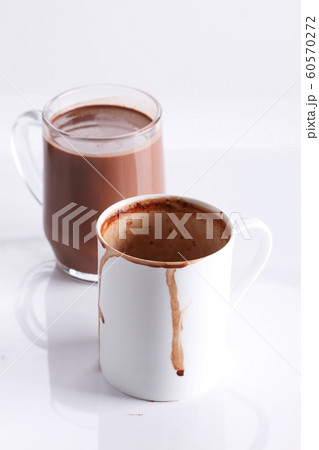 hot chocolate drink in mugs hot chocolate drink in mugs 60570272