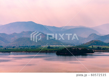 Landscape view of the large reservoir before Landscape view of the large reservoir before 60572535