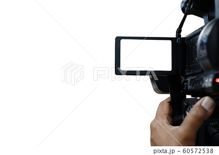 White isolated camera recording video. White White isolated camera recording video. White 60572538
