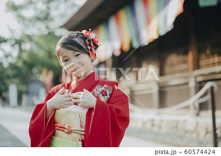 女の子　七五三　ポートレート　撮影協力：高幡不動尊 60574424