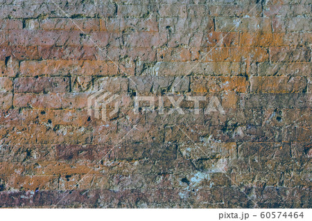 The ancient brick wall was neatly arranged and so strong that there was no space, even a small needle could not penetrate at Dhammayangyi Temple in Bagan, Myanmar. 60574464