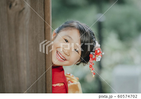 女の子　七五三　ポートレート　撮影協力：高幡不動尊 60574702