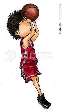 バスケ少年のイラスト素材