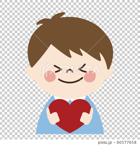 小さい男の子 嬉しい顔 愛 のイラスト素材