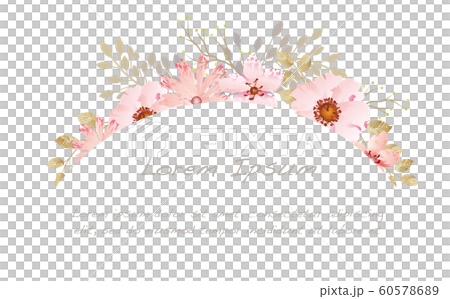 Watercolor style floral frame illustration Watercolor style floral frame illustration 60578689