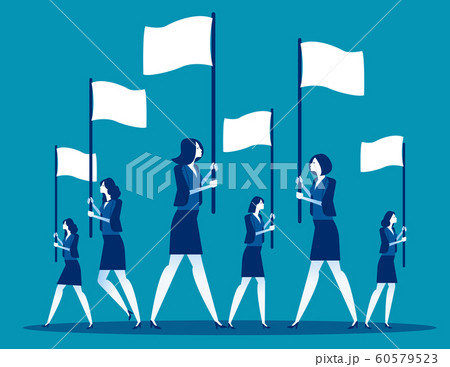 Business team holding flag. Concept business 60579523