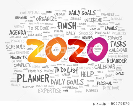 2020 New Year Goals word cloud 60579876