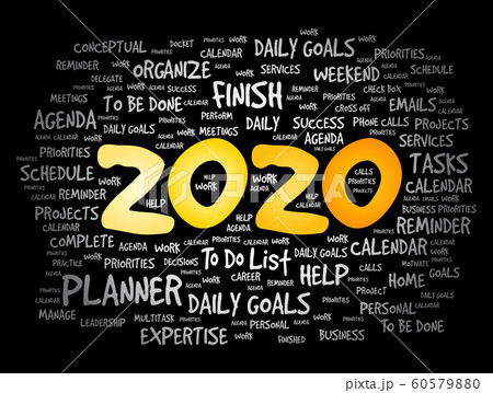 2020 New Year Goals word cloud 2020 New Year Goals word cloud 60579880