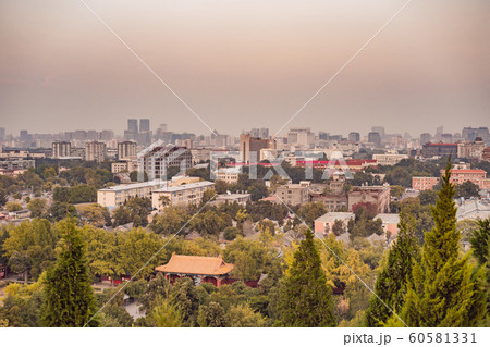 View of the city of Beijing from a height. China View of the city of Beijing from a height. China 60581331