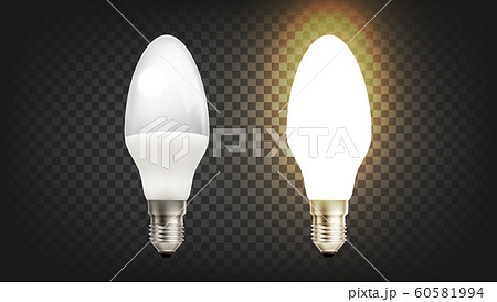 Energy Save Electric Glowing Led Light Lamp Vector 60581994